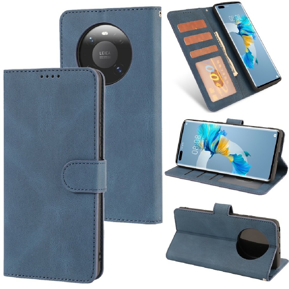 Other - Etui en PU Style classique bleu pour votre Huawei Mate 40 - Coque, étui smartphone