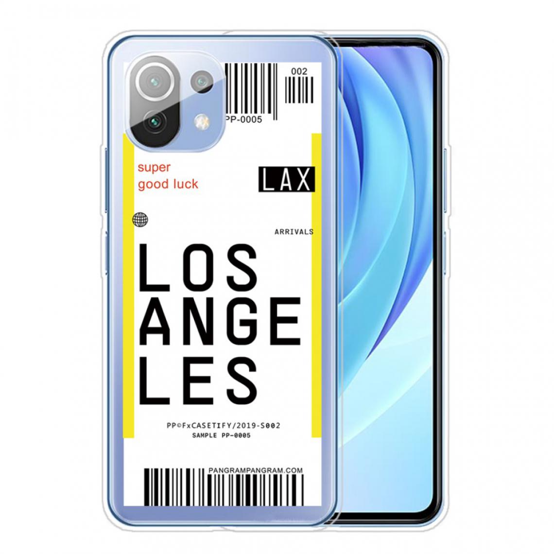 Other - Coque en TPU Impression de motifs élégants de chèques d'embarquement bien protégés LOS ANGELES pour votre Xiaomi Mi 11 Lite 4G/5G - Coque, étui smartphone