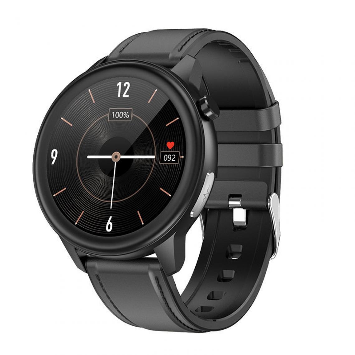Chronotech Montres - Smart Watch ECG Men, 1.3 inch Full Touch Screen Smartwatch Temperature, IP68 Waterproof Fitness Tracker (black) - Montre connectée