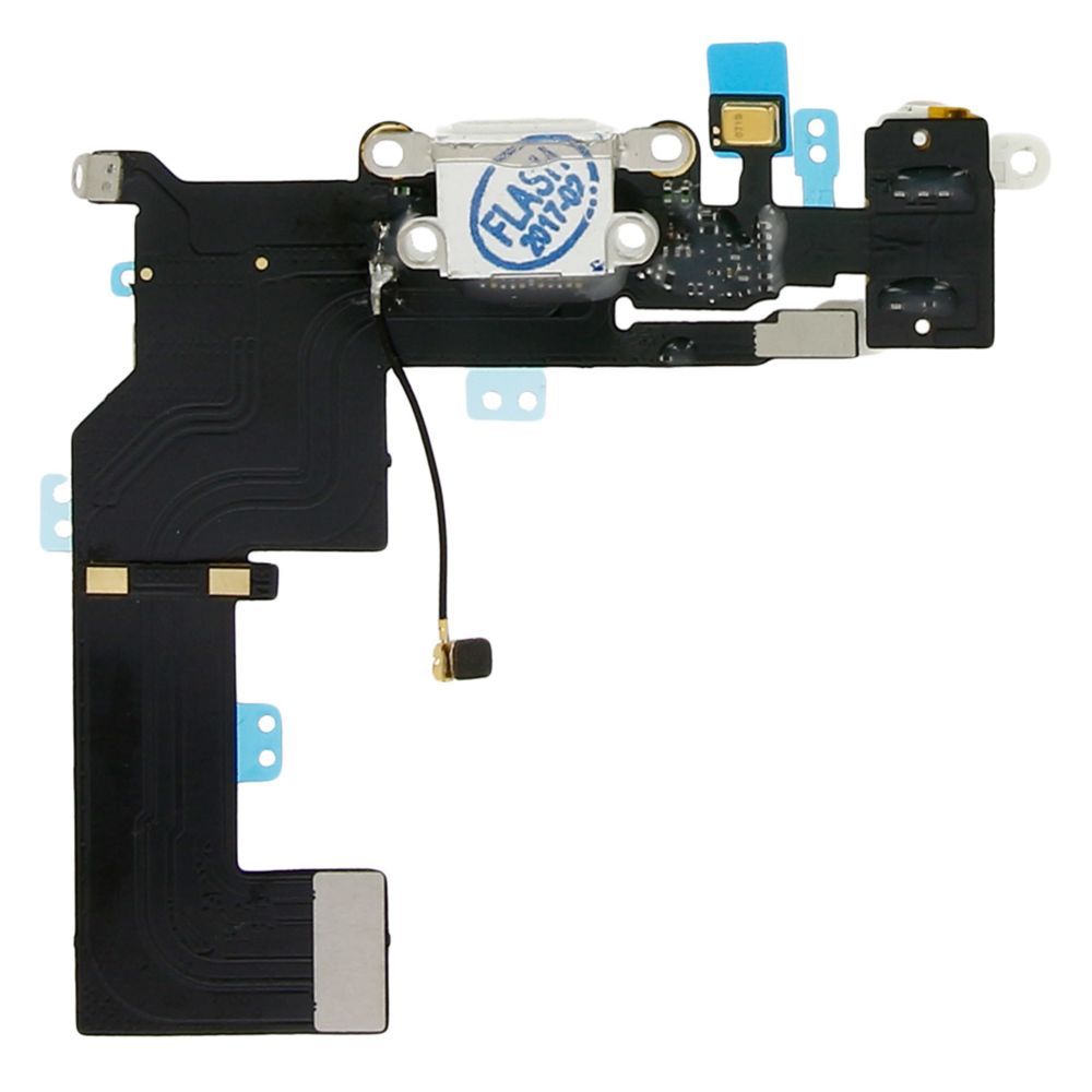 Avizar - Nappe connecteur de charge + jack + Micro + Antenne GSM Apple iPhone 5S Blanc - Autres accessoires smartphone