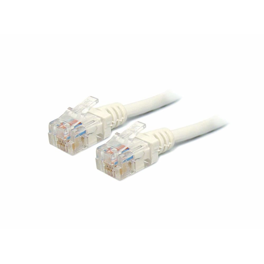 Ineck - INECK® Câble ADSL RJ11 - De qualité supérieure - 5 m Beige - Accessoires Téléphone Fixe