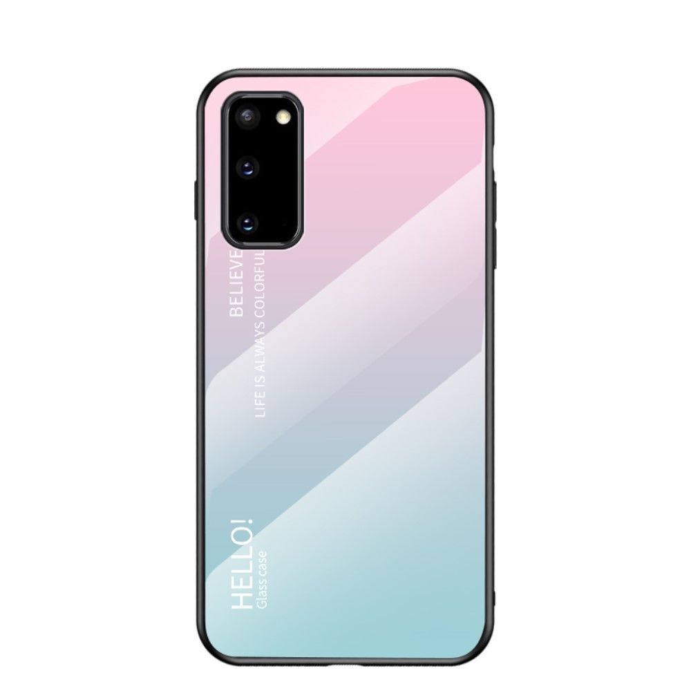 Generic - Coque en TPU hybride de couleur dégradé rose/cyan pour votre Samsung Galaxy S20 - Coque, étui smartphone