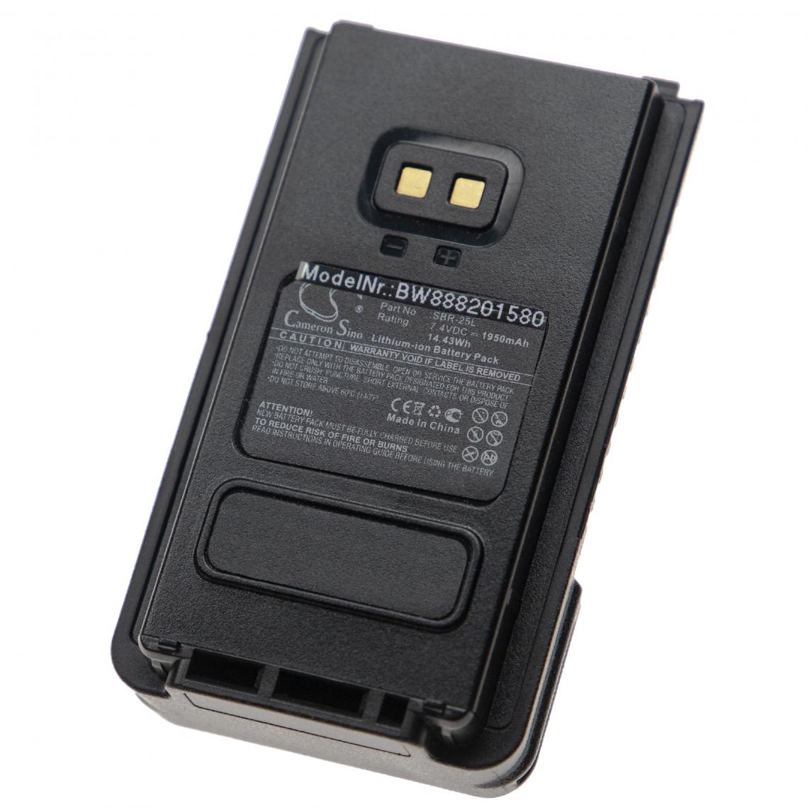 Vhbw - vhbw batterie remplacement pour Yaesu SBR-25L pour radio talkie-walkie (1950mAh 7,4V Li-ion) - Autres accessoires smartphone