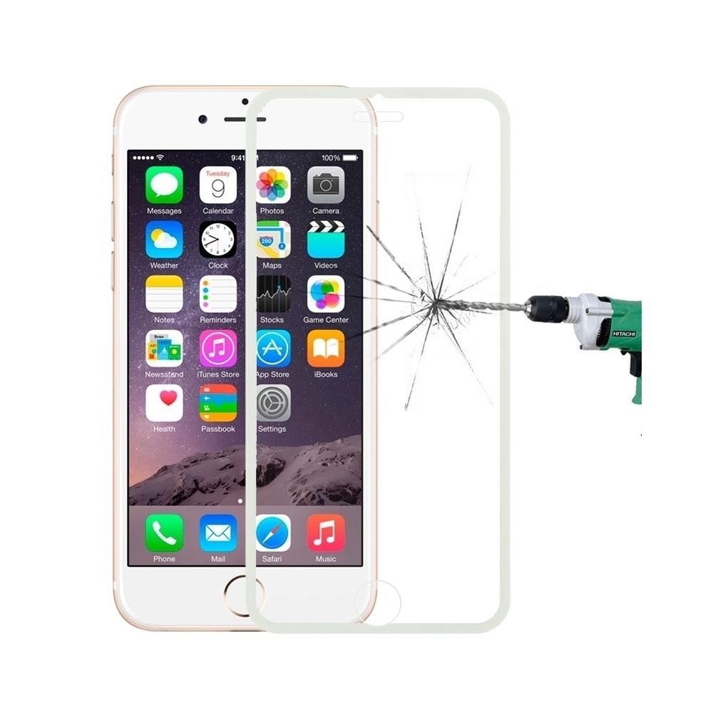 Wewoo - Verre trempé blanc pour iPhone 6 et 6s Film en plein écran anti-déflagrant de 0.3mm - Protection écran smartphone