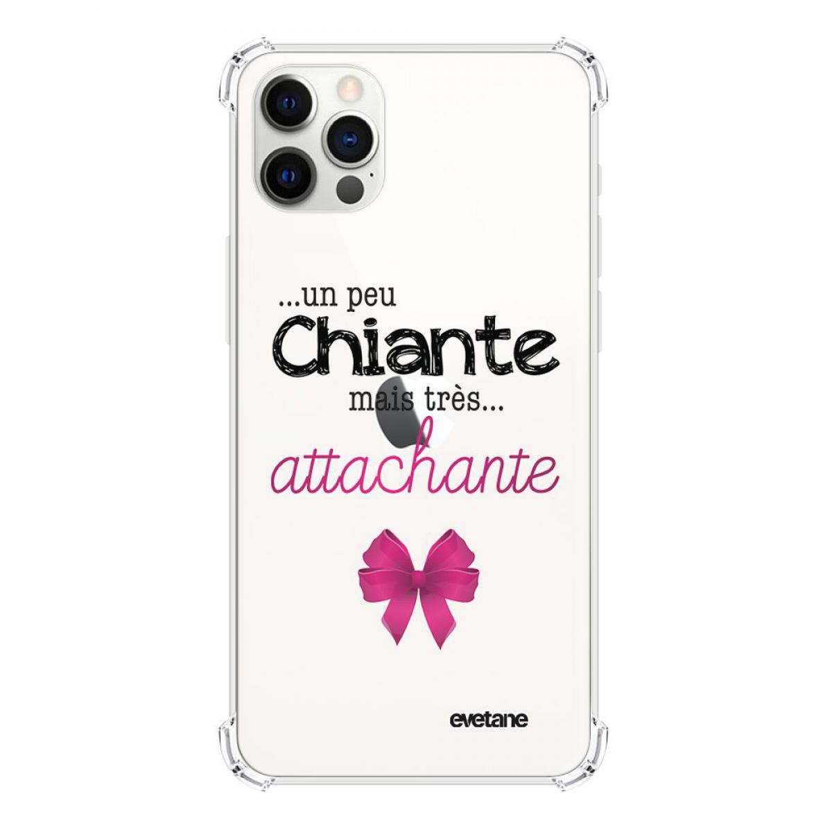Evetane - Coque iPhone 12/12 Pro silicone anti-choc souple angles renforcés transparente - Coque, étui smartphone