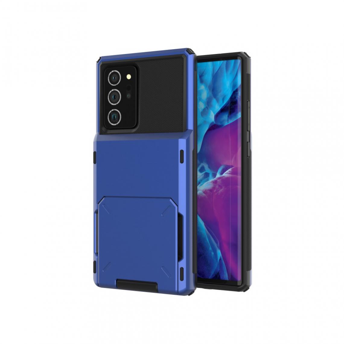 Other - Coque en TPU flip hybride avec porte-carte bleu pour votre Samsung Galaxy Note 20/Note 20 5G - Coque, étui smartphone