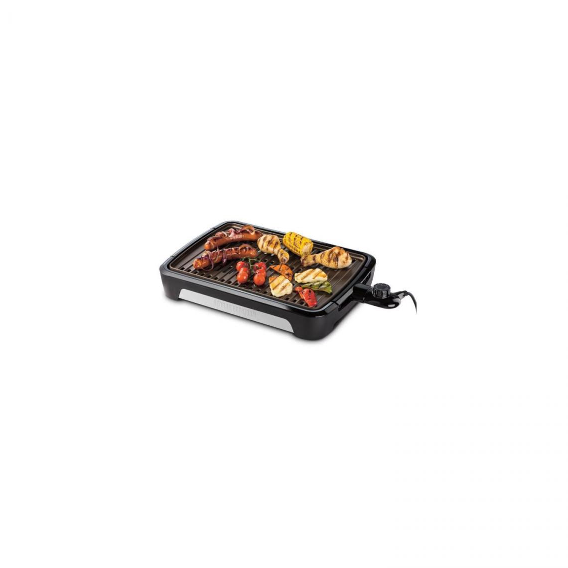 George Foreman - George Foreman 25850-56 Barbecue Grill sans Fumée Intérieur Extérieur, Plaques Amovibles - Pierrade, grill