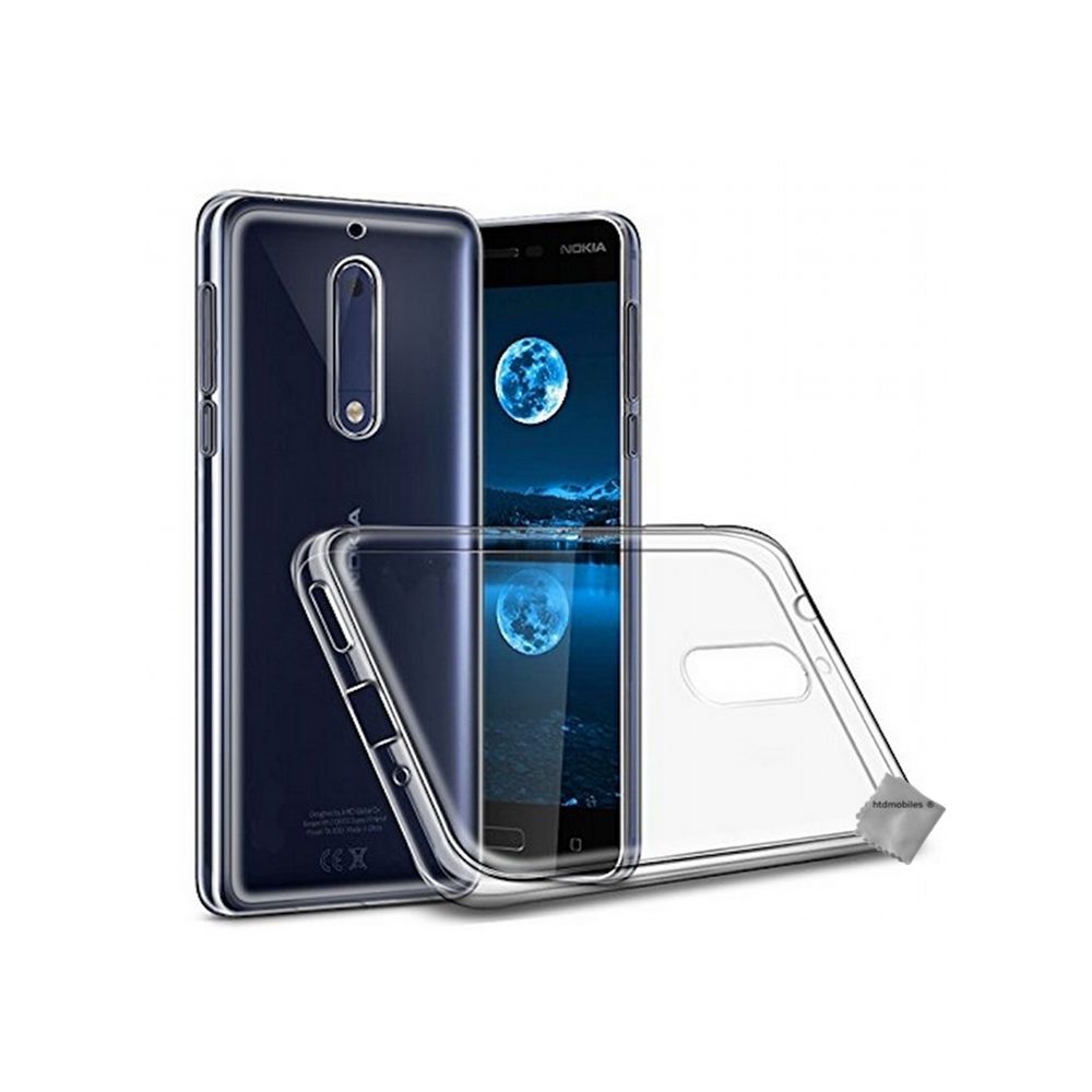 Htdmobiles - Housse etui coque silicone gel fine Nokia 5 + film ecran - TRANSPARENT TPU - Autres accessoires smartphone
