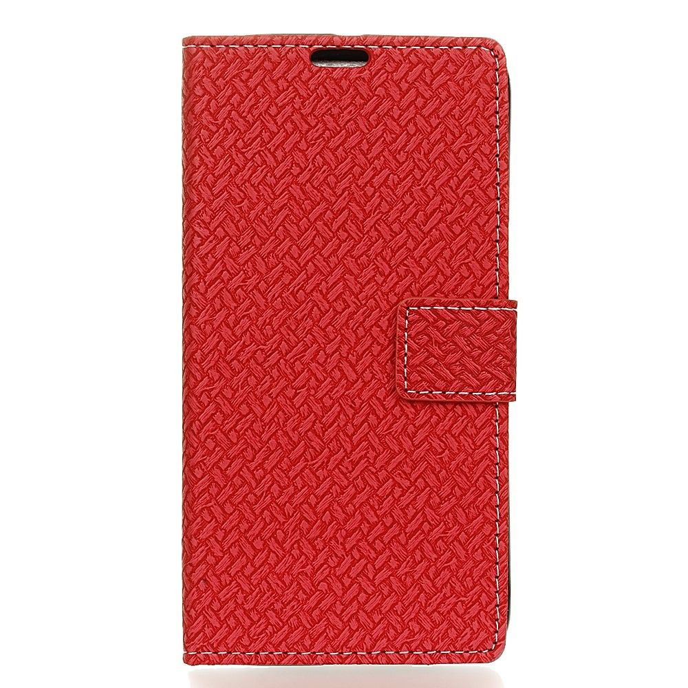 marque generique - Etui en PU tissé rouge pour votre HTC Desire 12 - Autres accessoires smartphone