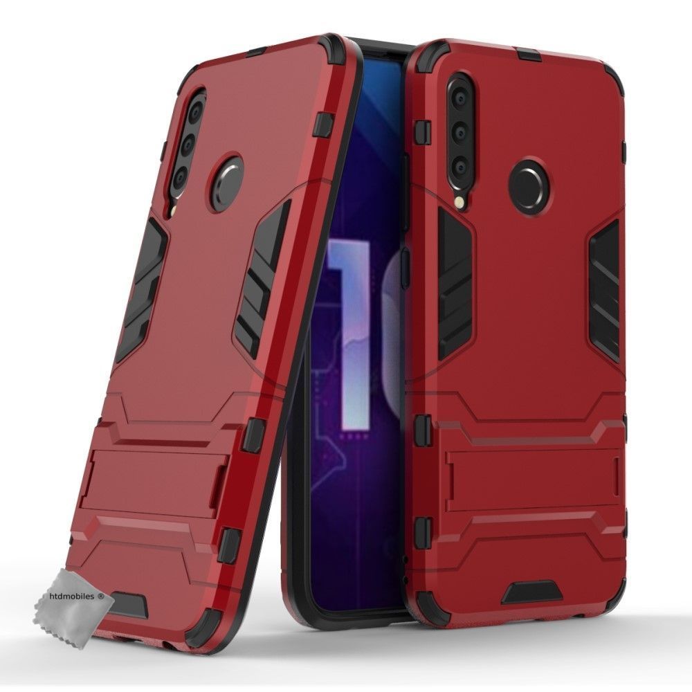 Htdmobiles - Housse etui coque rigide anti choc pour Huawei Honor 20 Lite + verre trempe - ROUGE - Autres accessoires smartphone