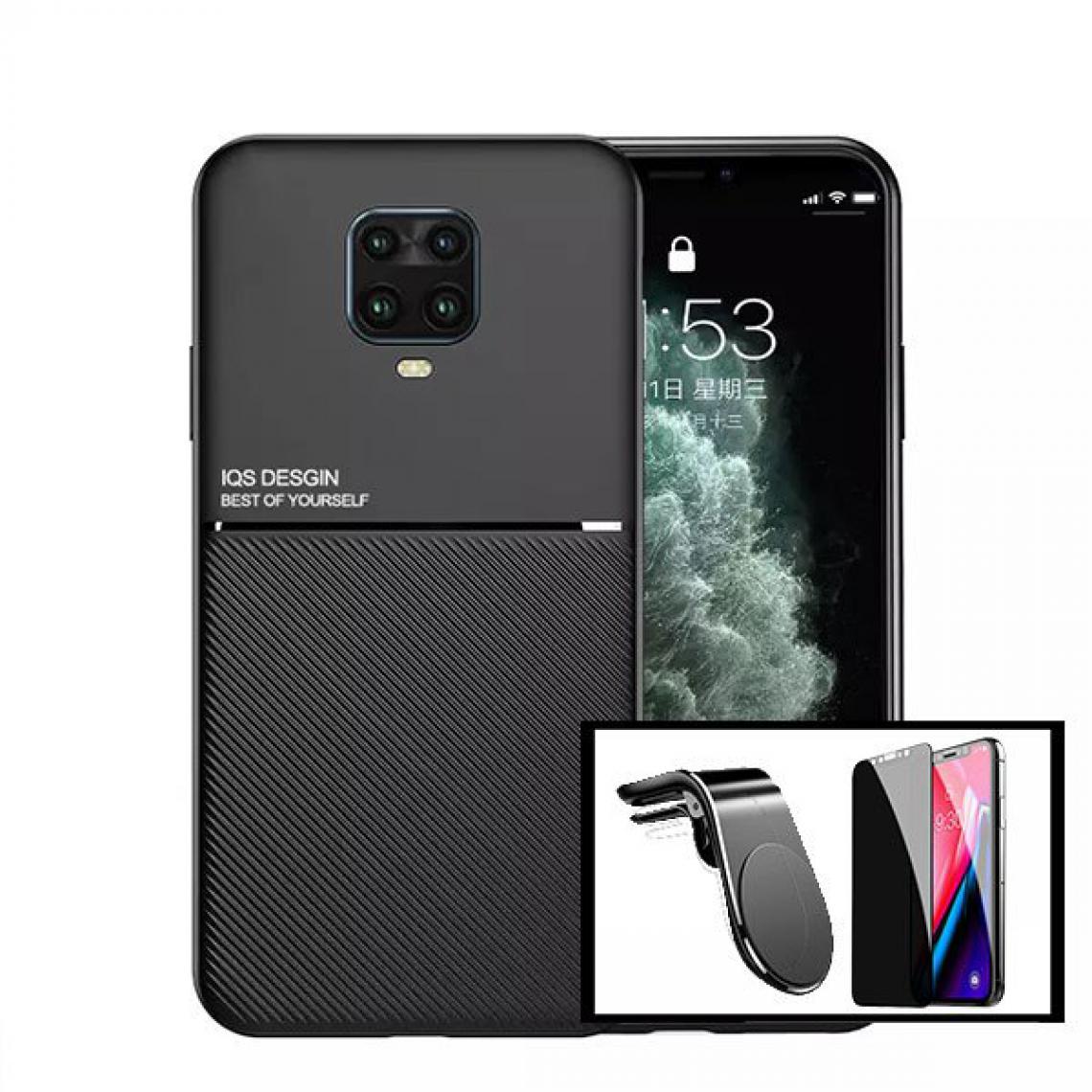 Phonecare - Kit Coque Magnetic Lux + Anti-Spy 5D Full Cover + Support Magnétique L Safe Driving - Xiaomi Redmi Note 9 Pro Max - Coque, étui smartphone