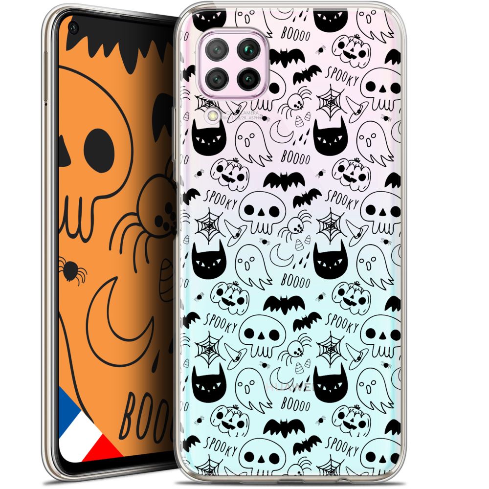 Caseink - Coque Pour Huawei P40 Lite (6.4 ) [Gel HD Collection Halloween Design Spooky - Souple - Ultra Fin - Imprimé en France] - Coque, étui smartphone