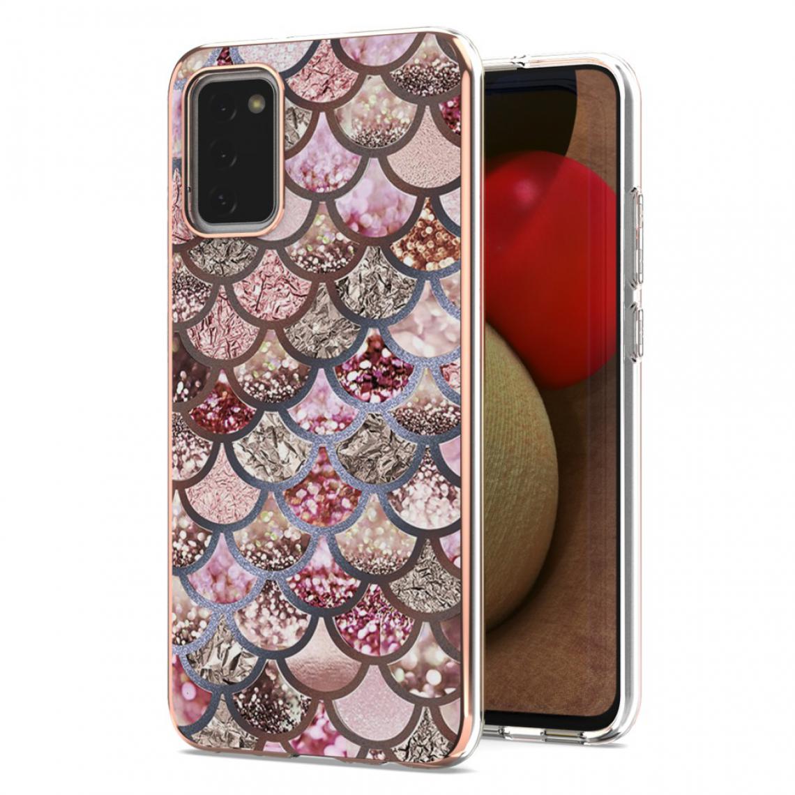 Other - Coque en TPU IMD (164,2 x 75,9 x 9,1 mm) Écailles roses pour votre Samsung Galaxy A02s - Coque, étui smartphone