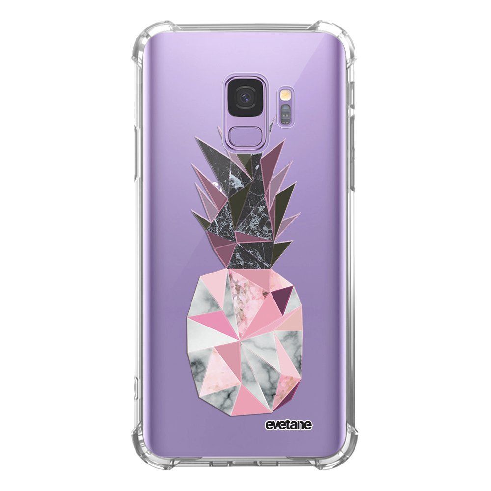 Evetane - Coque Samsung Galaxy S9 anti-choc souple avec angles renforcés transparente Ananas geometrique marbre Evetane - Coque, étui smartphone