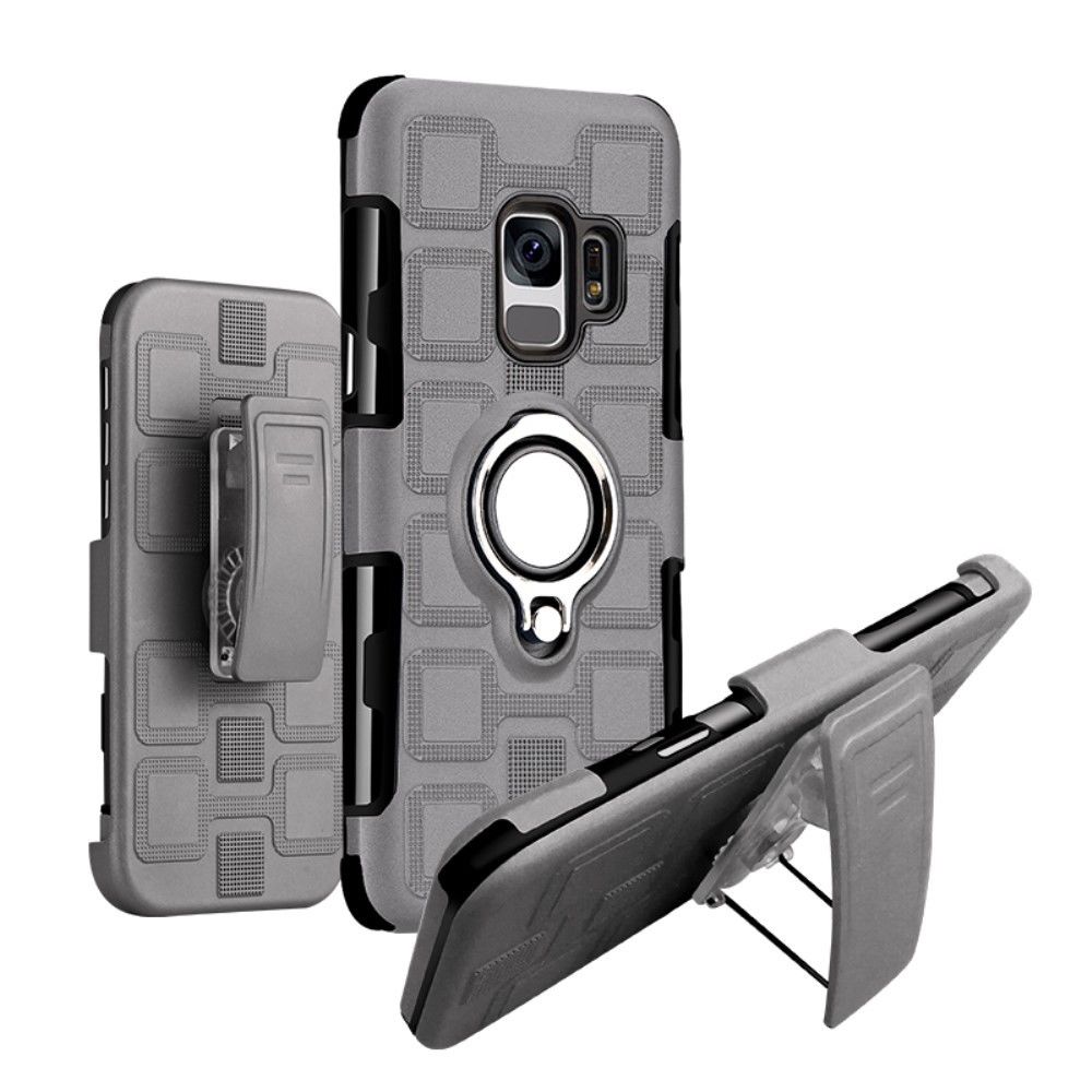 marque generique - Coque en TPU porte-gris avec clip ceinture pour Samsung Galaxy S9 - Autres accessoires smartphone