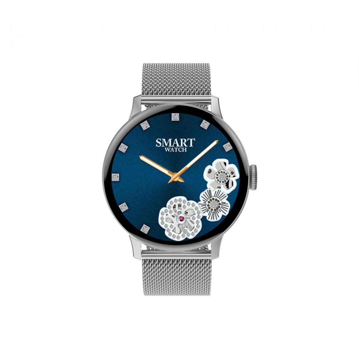 Chronotech Montres - Chronus Smartwatch for Men Women Round Smartwatch Sport Waterproof Smart Watch Activity Trackers(silver) - Montre connectée