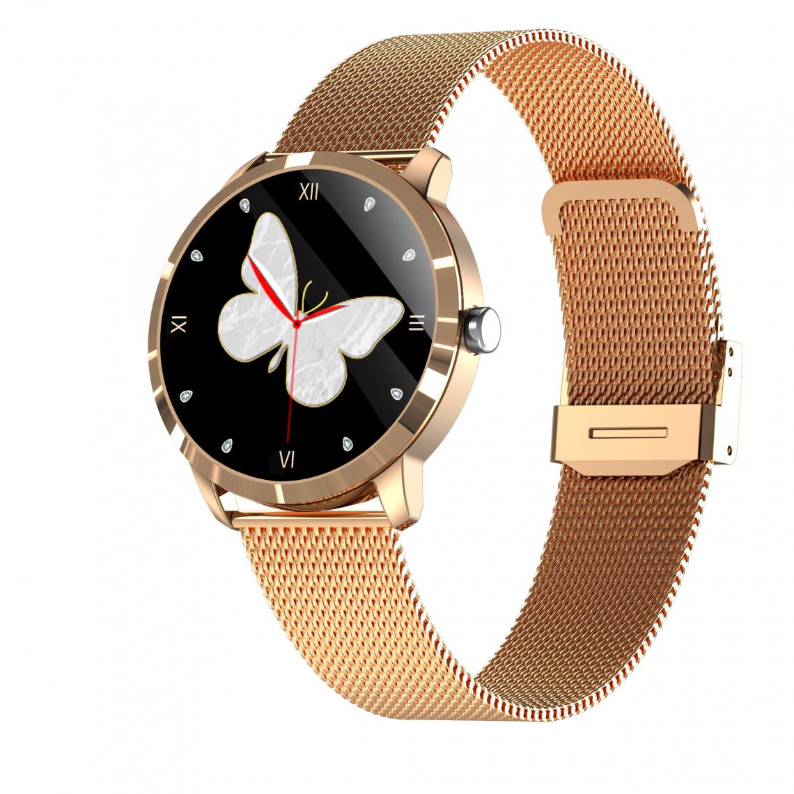 Chronotech Montres - Q8 Smart WatchColor Screen Smartwatch Women Fashion Fitness Tracker Heart Rate Monitor for Android IOS(gold) - Montre connectée