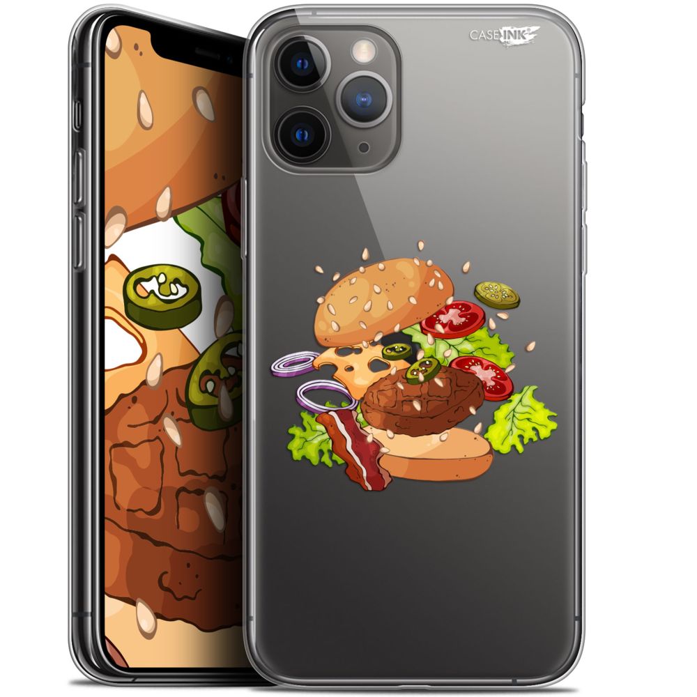Caseink - Coque arrière Apple iPhone 11 Pro (5.8 ) Gel HD [ Nouvelle Collection - Souple - Antichoc - Imprimé en France] Splash Burger - Coque, étui smartphone