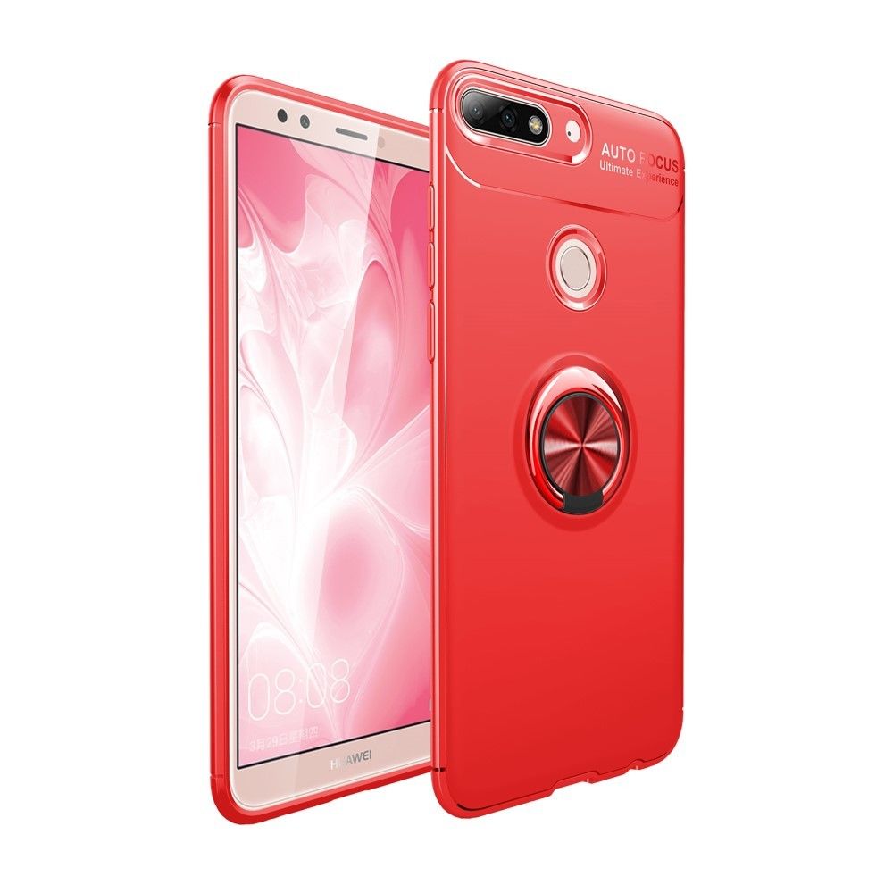 marque generique - Coque en TPU bague rouge pour votre Huawei Honor 7C/Enjoy 8 - Autres accessoires smartphone