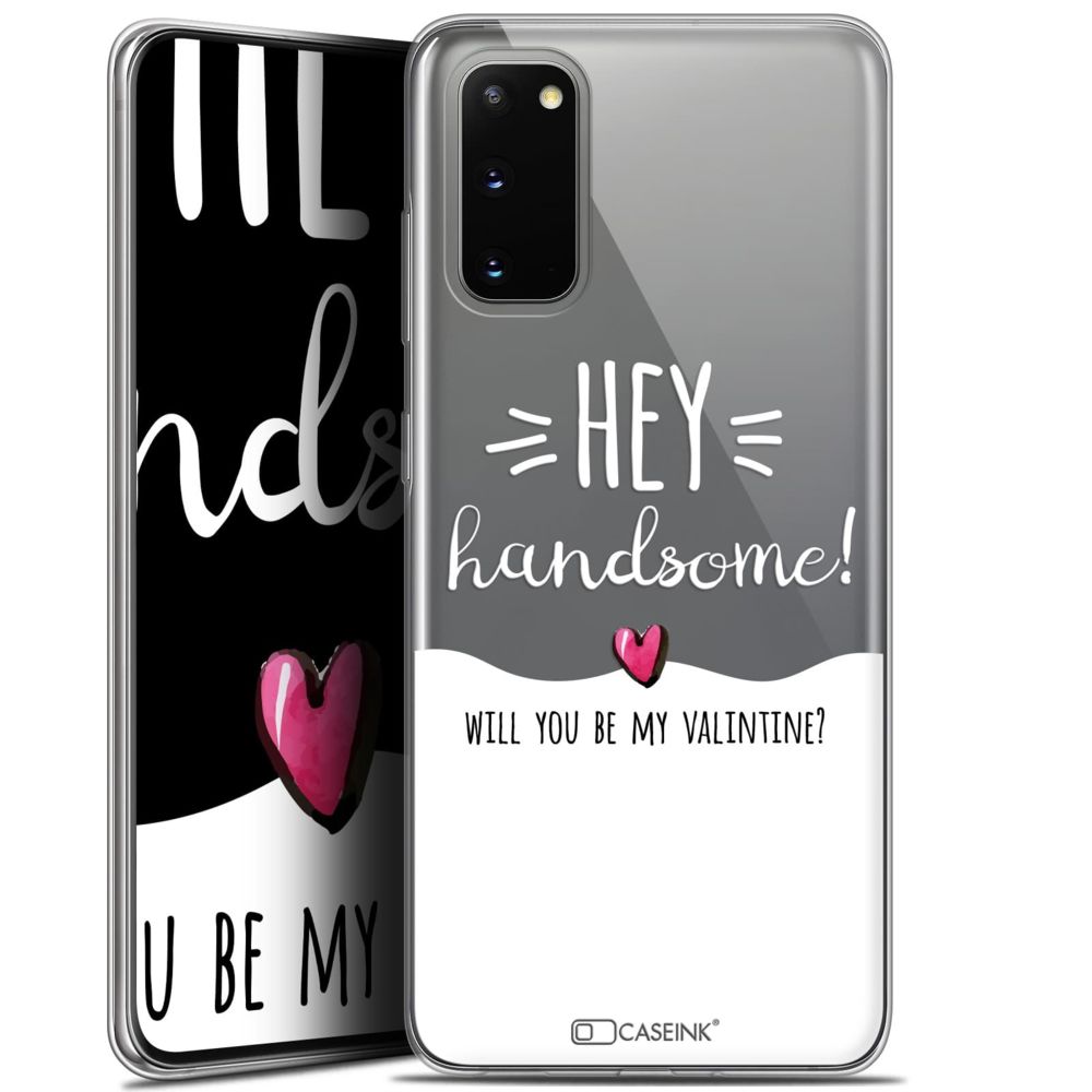 Caseink - Coque Pour Samsung Galaxy S20 (6.2 ) [Gel HD Collection Love Saint Valentin Design Hey Handsome ! - Souple - Ultra Fin - Imprimé en France] - Coque, étui smartphone