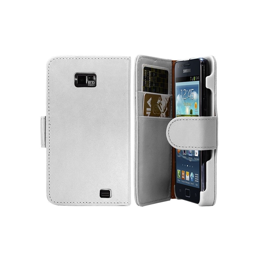 Karylax - Housse Coque Etui Portefeuille pour Samsung Galaxy S2 Plus Couleur Blanc - Autres accessoires smartphone