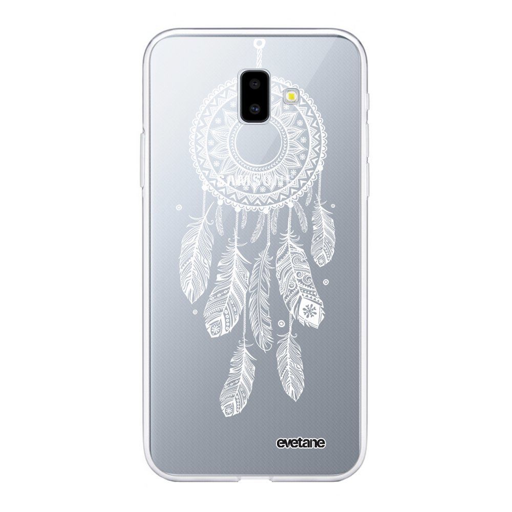 Evetane - Coque Samsung Galaxy J6 Plus 2018 souple transparente Attrape reve blanc Motif Ecriture Tendance Evetane. - Coque, étui smartphone