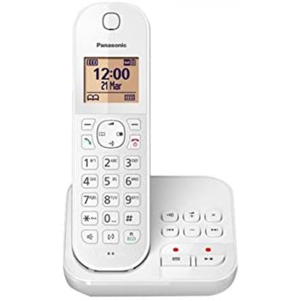 Panasonic - Rasage Electrique - telephone sans Fil dect avec répondeur blanc - Téléphone fixe-répondeur