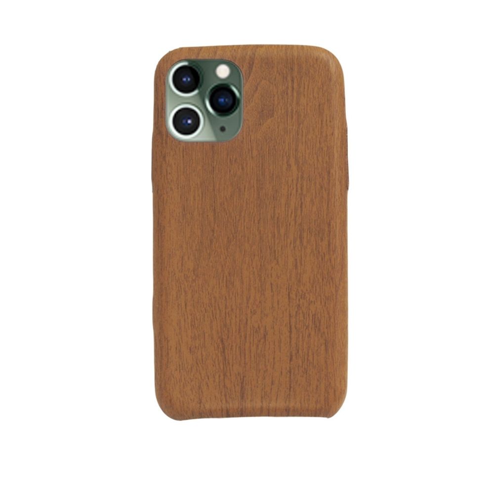 Wewoo - Coque Souple Pour iPhone 11 Pro 5.8 Etui de protection en bois téléphone portable Soft Shell Marron - Coque, étui smartphone