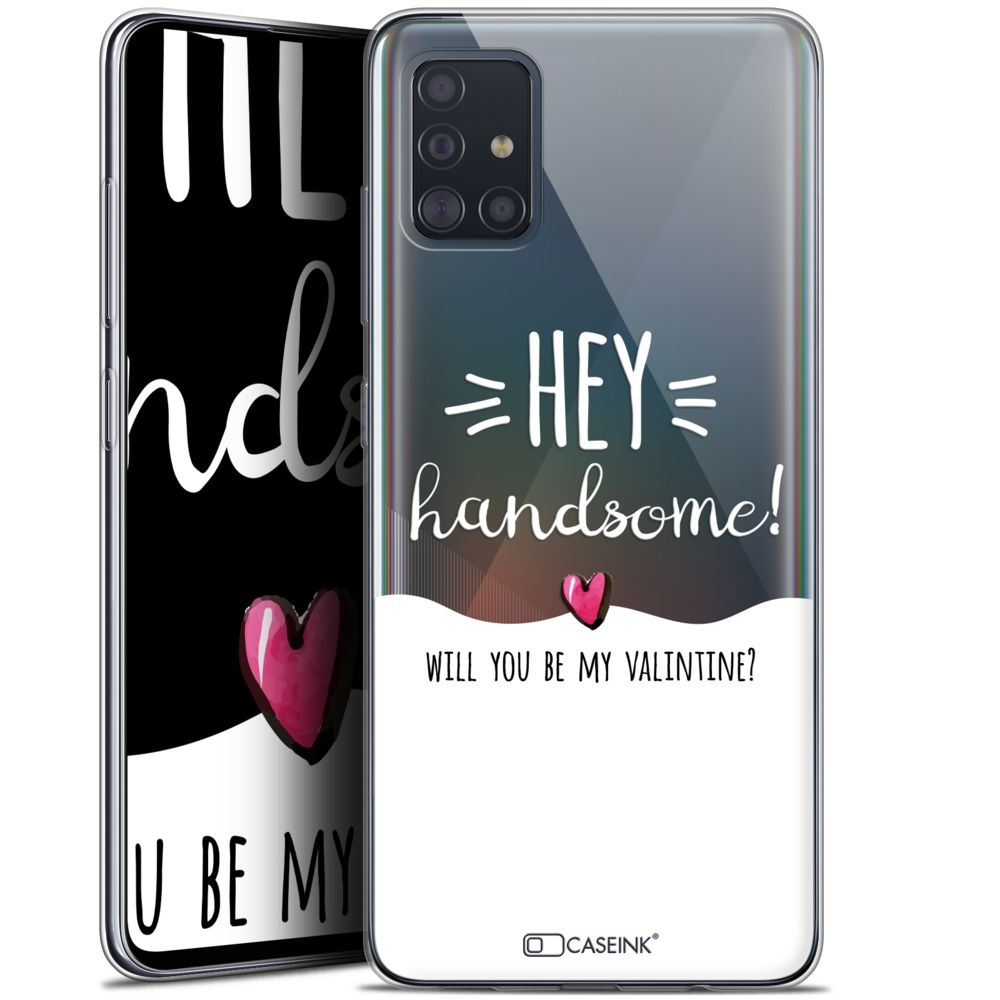 Caseink - Coque Pour Samsung Galaxy A51 (A515) (6.5 ) [Gel HD Collection Love Saint Valentin Design Hey Handsome ! - Souple - Ultra Fin - Imprimé en France] - Coque, étui smartphone