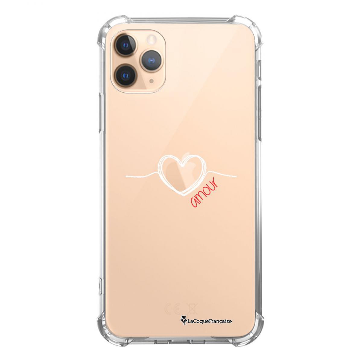 La Coque Francaise - Coque iPhone 11 Pro anti-choc souple angles renforcés transparente Coeur Blanc Amour La Coque Francaise - Coque, étui smartphone