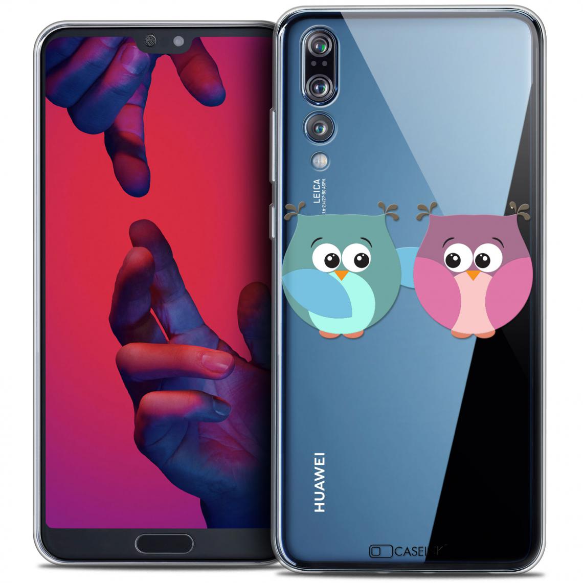 Caseink - Coque Housse Etui Huawei P20 PRO (6.1 ) [Crystal Gel HD Collection Love Saint Valentin Design Hibous à deux - Souple - Ultra Fin - Imprimé en France] - Coque, étui smartphone