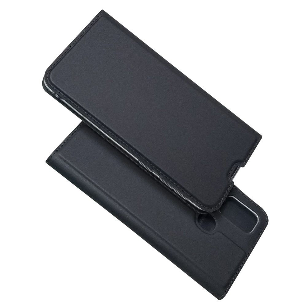marque generique - Etui en PU fermeture magnétique avec porte-carte noir pour votre Samsung Galaxy M30s - Coque, étui smartphone