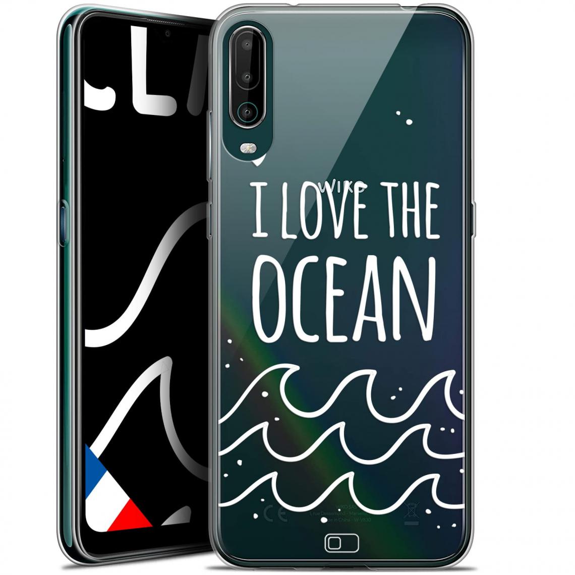 Caseink - Coque Pour Wiko View 4 (6.5 ) [Gel HD Collection Summer Design I Love Ocean - Souple - Ultra Fin - Imprimé en France] - Coque, étui smartphone