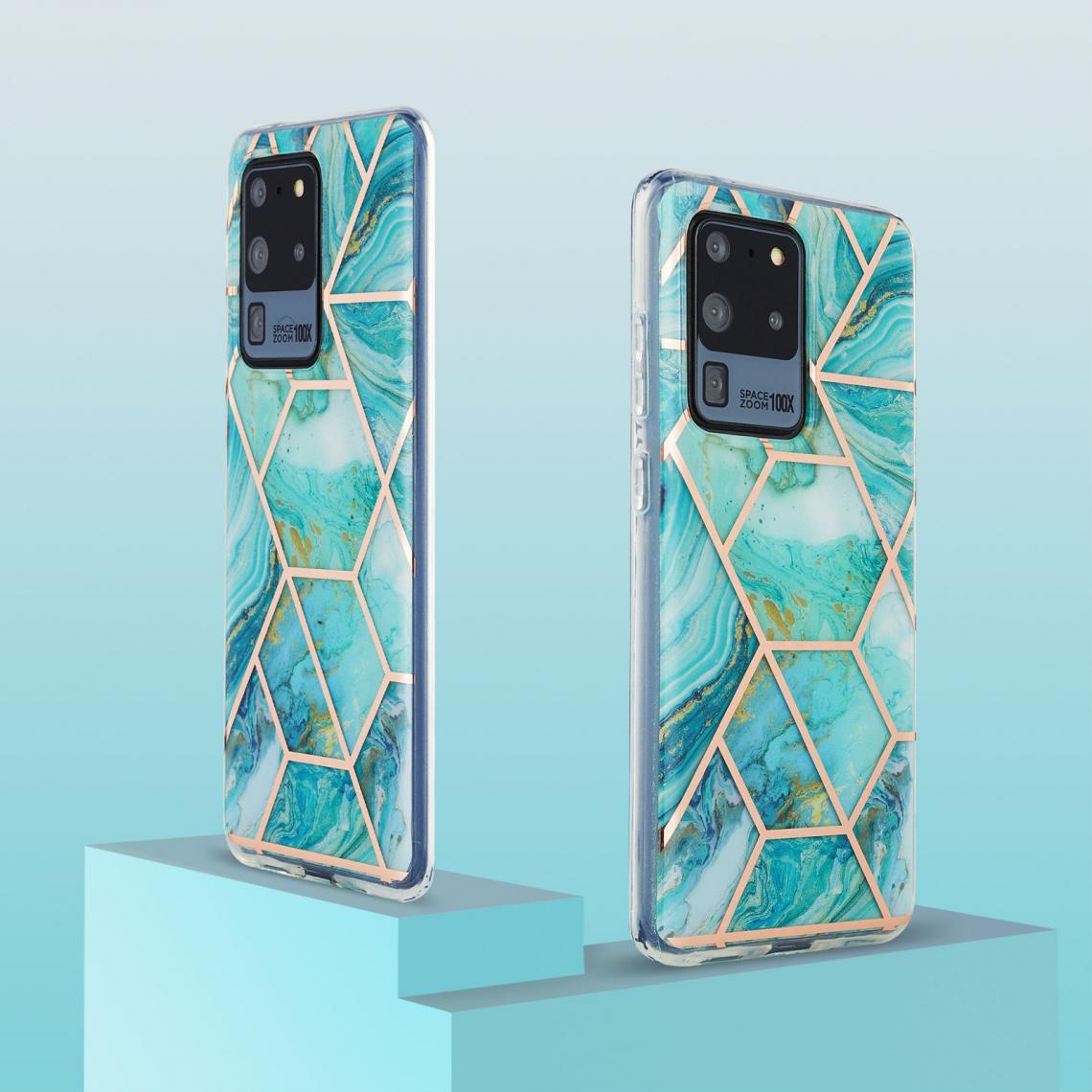 OtterBox - Samsung Galaxy S20 Ultra Housse Etui Coque de protection effet marbré [Bleu] - Coque, étui smartphone