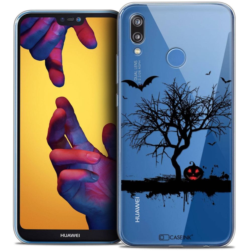 Caseink - Coque Housse Etui Huawei P20 LITE (5.84 ) [Crystal Gel HD Collection Halloween Design Devil's Tree - Souple - Ultra Fin - Imprimé en France] - Coque, étui smartphone