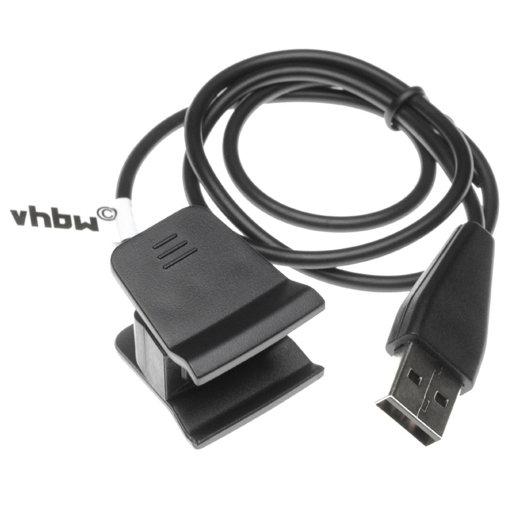 Vhbw - vhbw Câble USB, câble de chargement 0,55m noir pour bracelets de fitness. smartwatch Alta HR - avec la fontion reset - Accessoires montres connectées