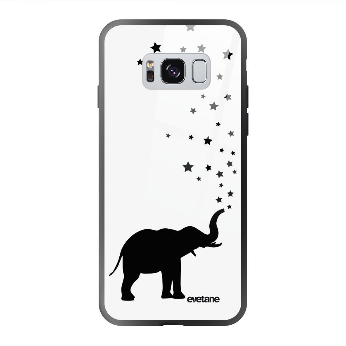 Evetane - Coque Galaxy S8 soft touch noir effet glossy Elephant Design Evetane - Coque, étui smartphone