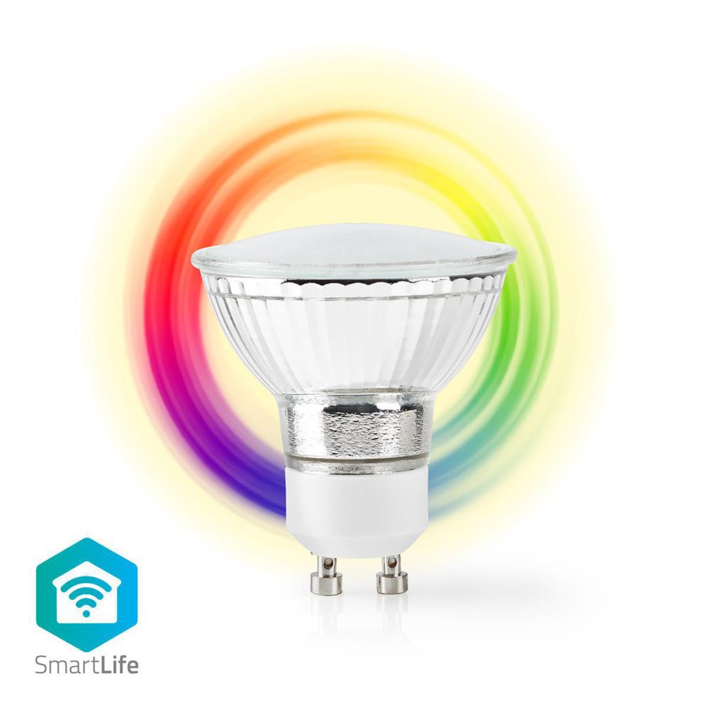 Nedis - Ampoule LED Intelligente Wi-Fi - Pleine Couleur et Blanc Chaud - GU10 - Ampoule connectée