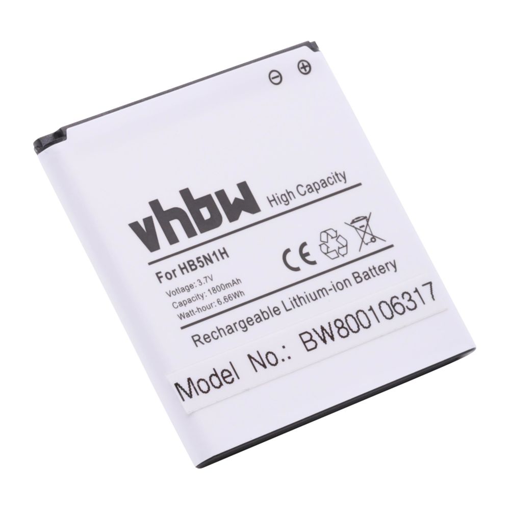 Vhbw - vhbw batterie 1800mAh (3.7V) pour portable téléphone Smartphone Orange Luno comme HB5N1, HB5N1H, BCC1023. - Batterie téléphone