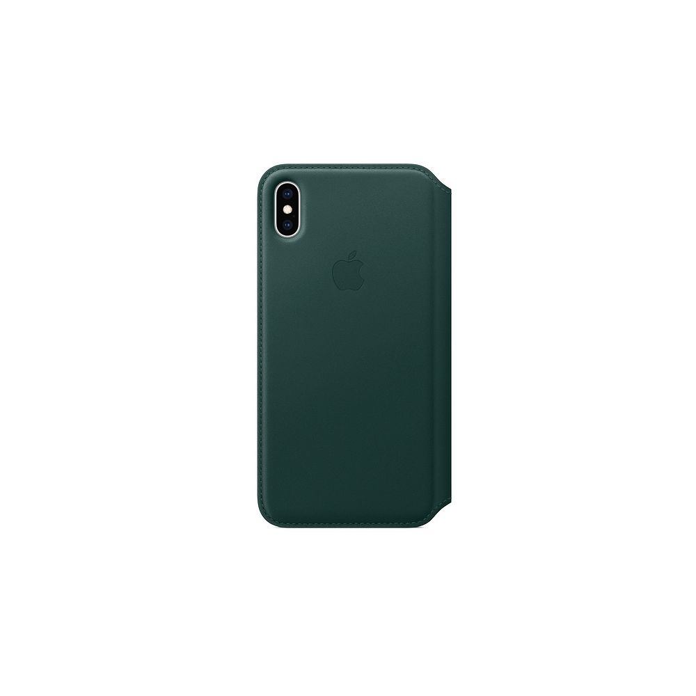 Apple - iPhone XS Max Leather Folio - Vert forêt - Coque, étui smartphone
