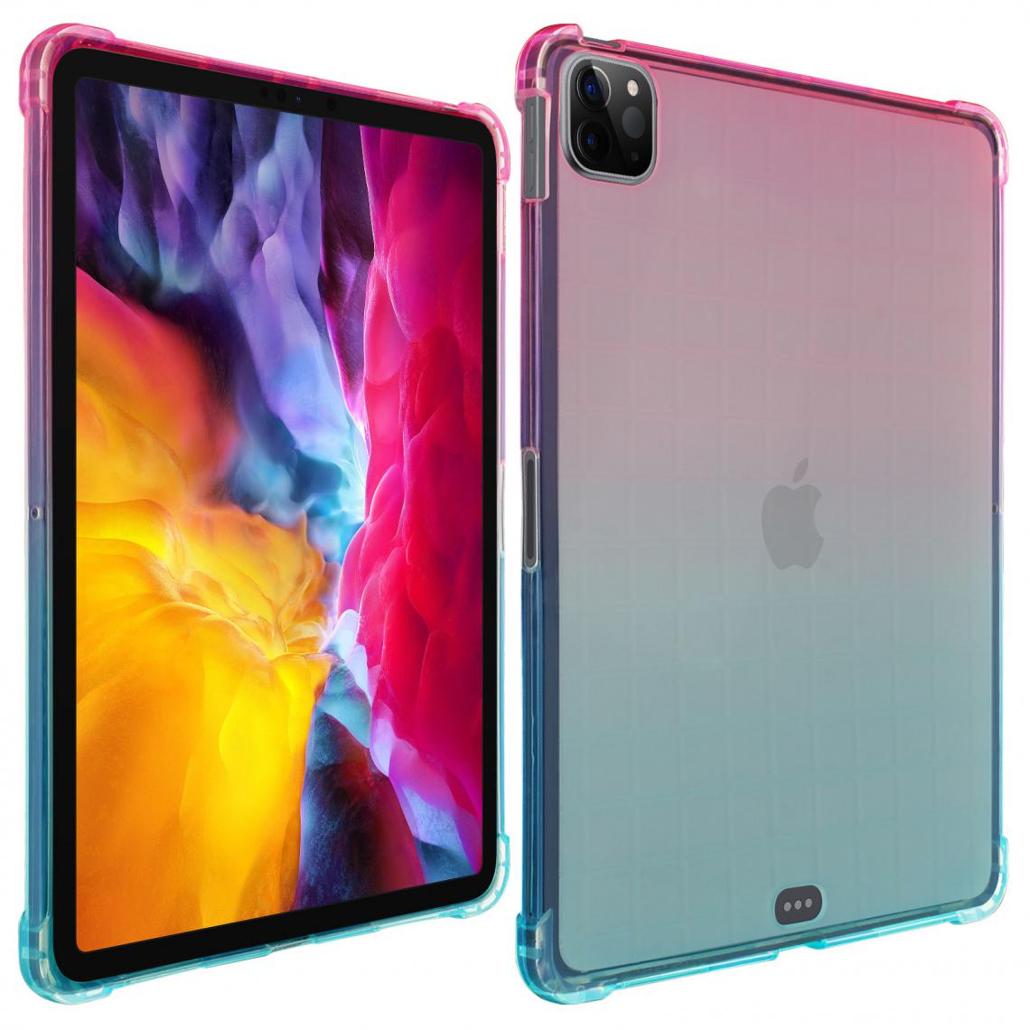 Avizar - Coque Coins Bumper Bleu et rose iPad Pro 11 2020 / 2018 et iPad Air 2020 - Coque, étui smartphone