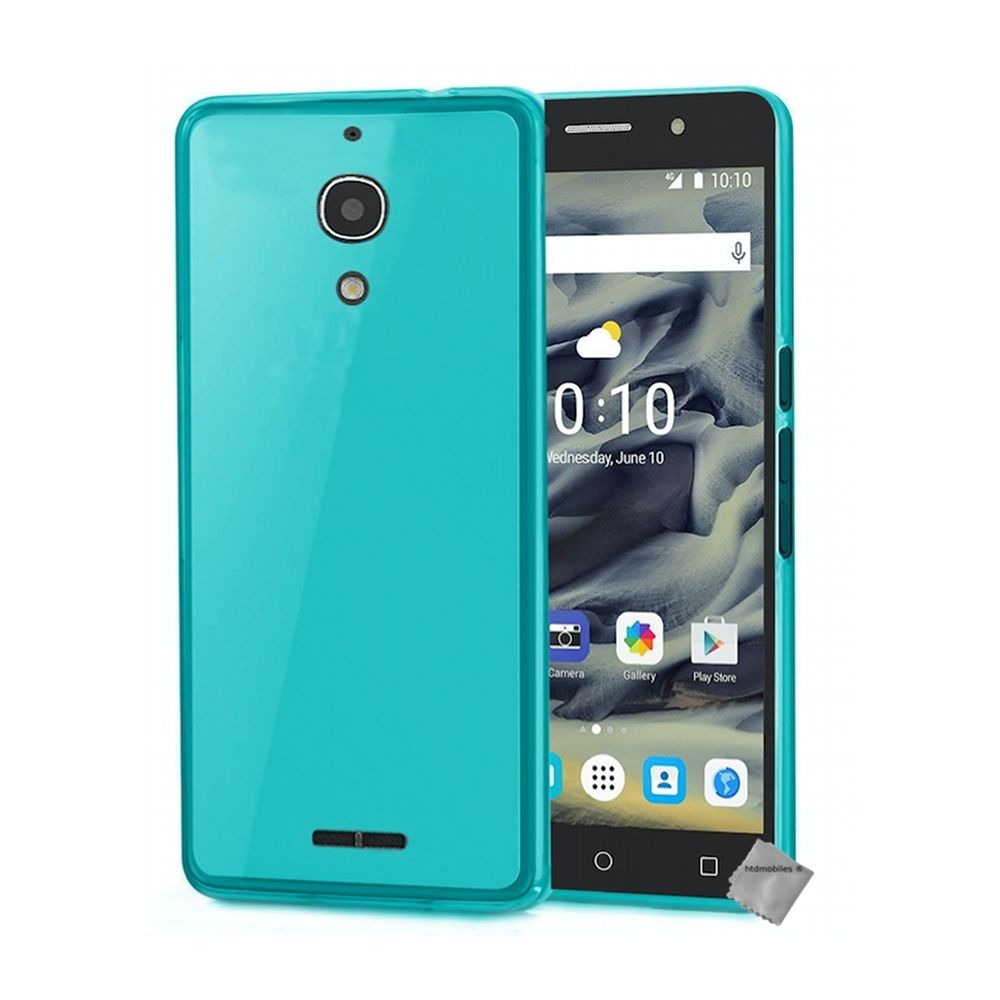 Htdmobiles - Housse etui coque pochette silicone gel fine pour Alcatel One Touch Pixi 4 4G (6.0) + film ecran - BLEU - Autres accessoires smartphone