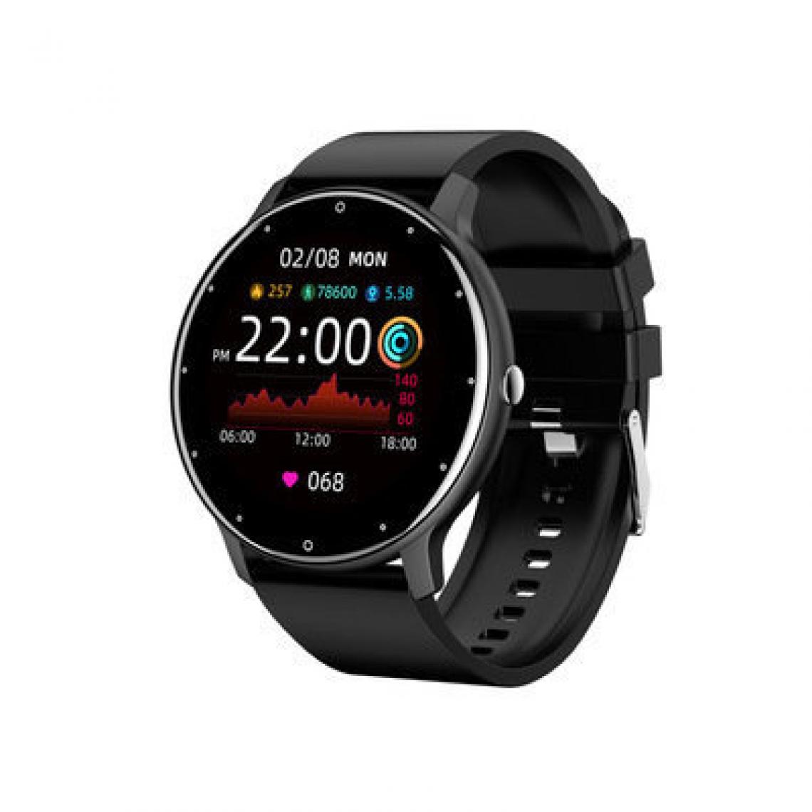 Chronotech Montres - Chronus Smart Watch Women Men Exercise Heart Rate Blood Pressure Fitness Tracker Waterproof Smartwatch for Ios Android(black) - Montre connectée