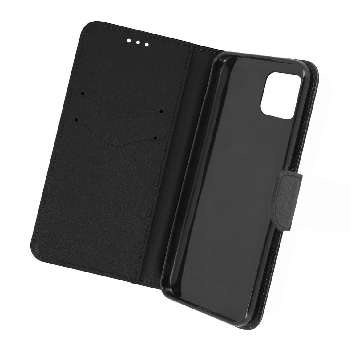 Avizar - Housse Oppo A73 5G Porte-carte Support Vidéo Fancy Style Noir - Coque, étui smartphone