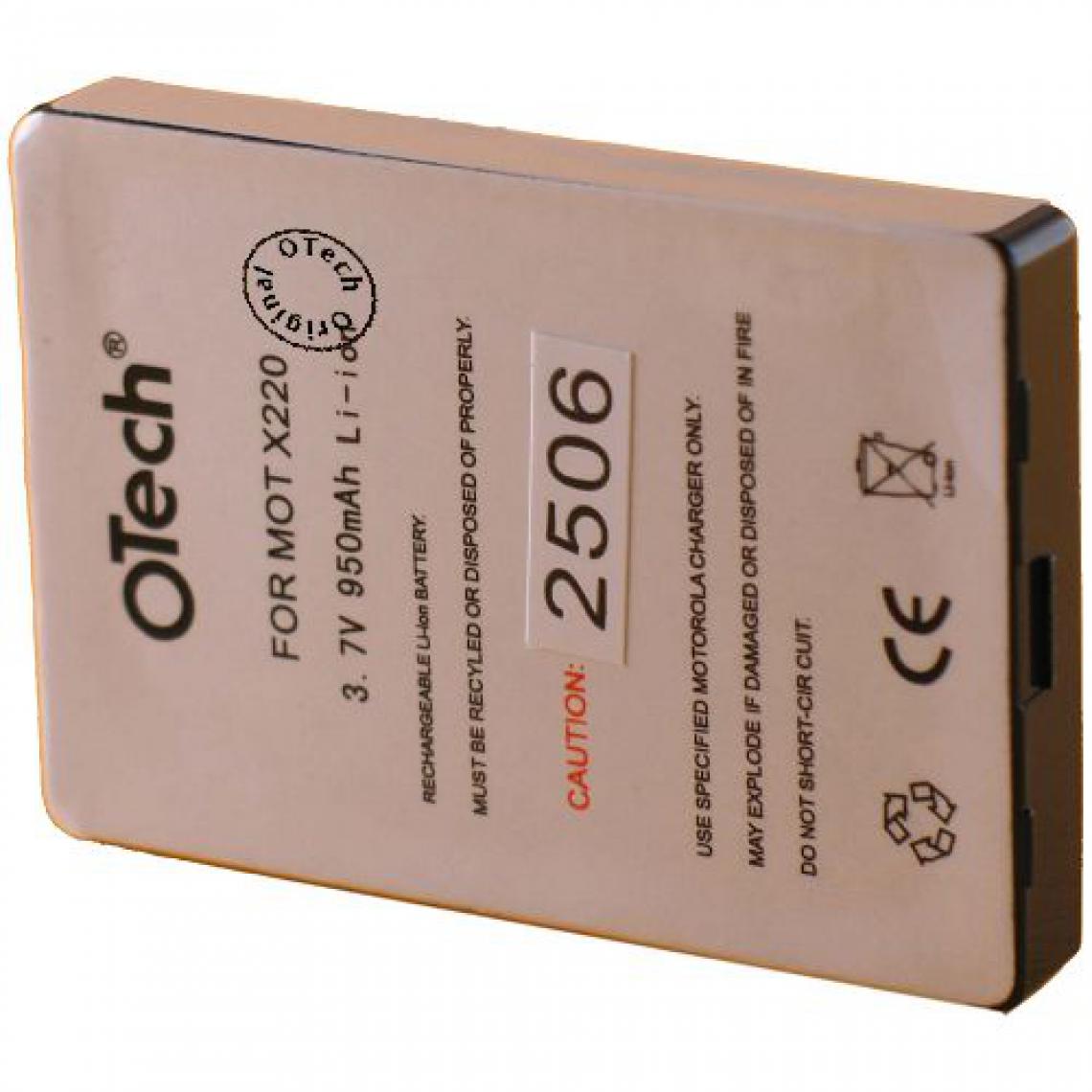 Otech - Batterie compatible pour MOTOROLA MPX220 - Batterie téléphone