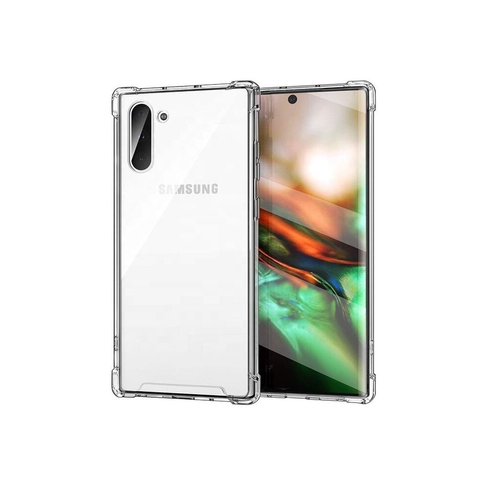 Shot - Coque Silicone Anti-Chocs SAMSUNG Galaxy Note 10+ PLUS Transparente Protection Gel Souple (NOIR) - Coque, étui smartphone