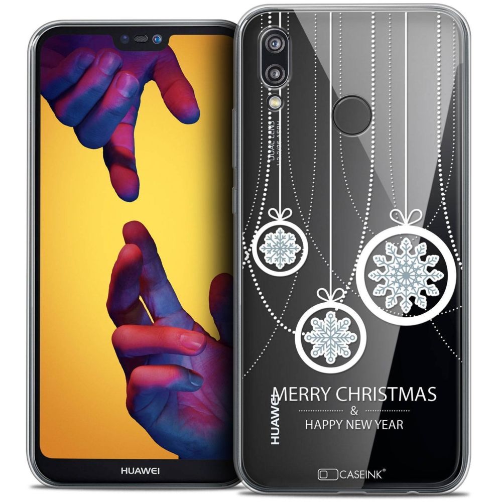 Caseink - Coque Housse Etui Huawei P20 LITE (5.84 ) [Crystal Gel HD Collection Noël 2017 Design Christmas Balls - Souple - Ultra Fin - Imprimé en France] - Coque, étui smartphone