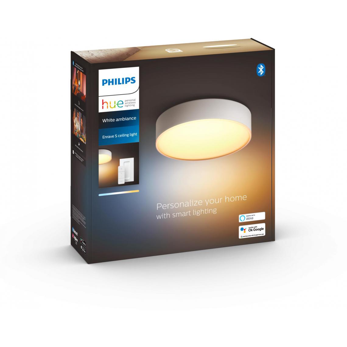 Philips Hue - Plafonnier Enrave S Hue - Blanc - Lampe connectée