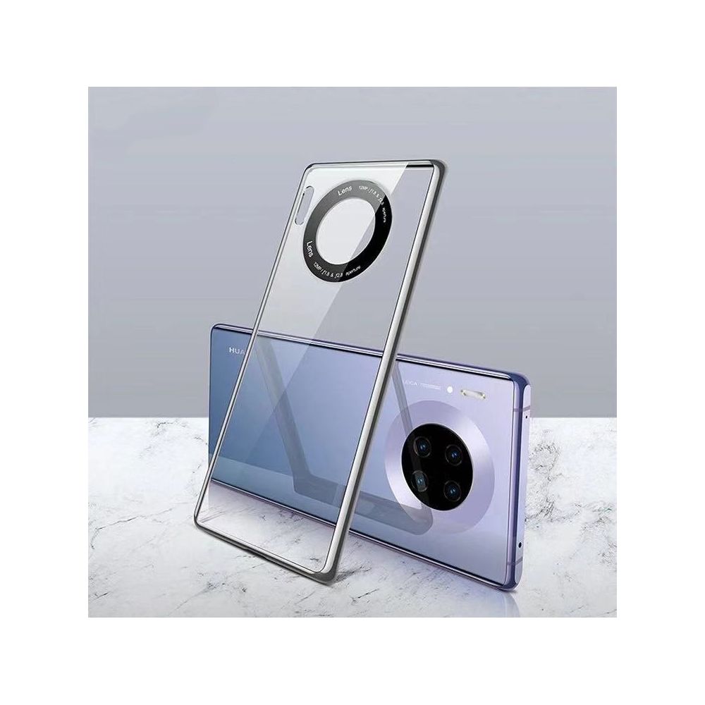 Wewoo - Housse Étui Coque Pour Huawei Mate 30 de protection en verre PC plaqué argent - Coque, étui smartphone