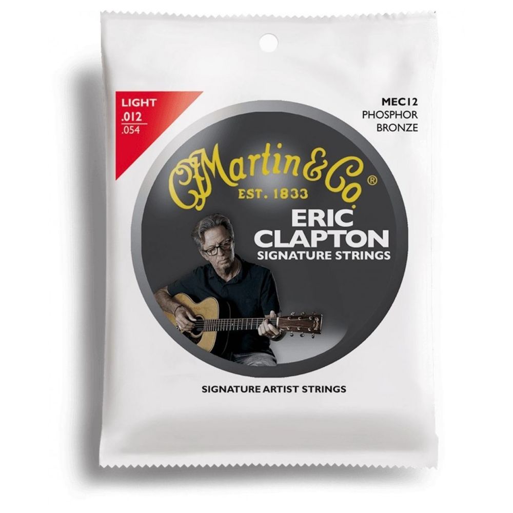 Martin - Martin Clapton EC12 - Jeu de cordes pour Guitare acoustique - Light 12-54 - Accessoires instruments à cordes